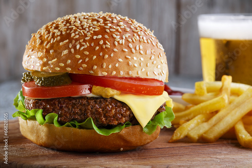 Naklejka samoprzylepna Hamburger