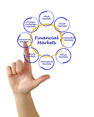 Canvas Print - Diagram of financial markets