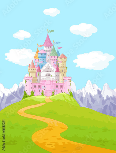 Fototapeta do kuchni Fairy Tale Castle Landscape