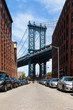 View of Manhattan bridge from Brooklyn - New York - USA