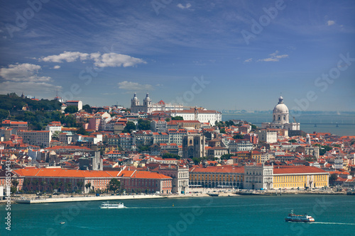 Obraz w ramie View of Alfama and Graca, cityscape of Lisbon, Portugal, Europe