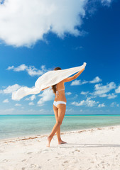 Woman Relaxing Tropical Island