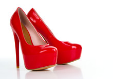 Red High Heel Women Shoe