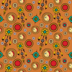 Sticker - Tribal seamless background