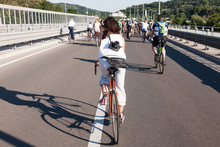 Protest Ride Of Cyclists Through The Streets Of Belgrade 8