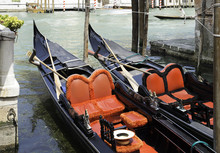 Ancient Gondola In Venice