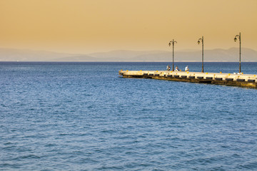 Canvas Print - Sunset on a beach. Kos, Greece.