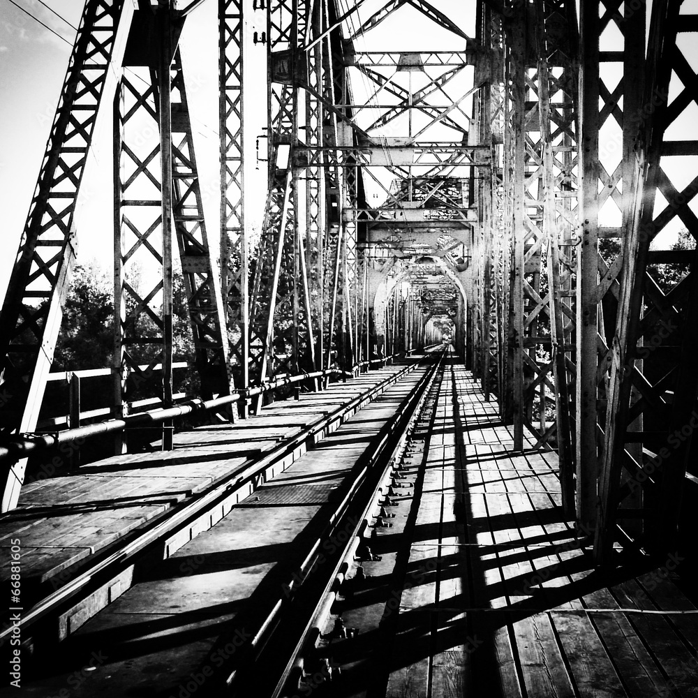 Most kolejowy - obrazy, fototapety, plakaty 
