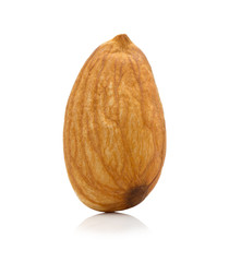 Wall Mural - almonds isolated on the white background