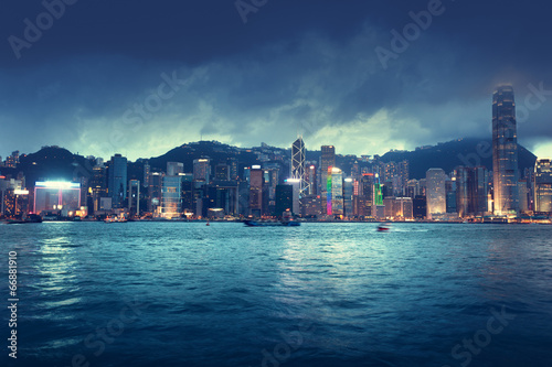 Naklejka samoprzylepna Skyline z Hongkongu