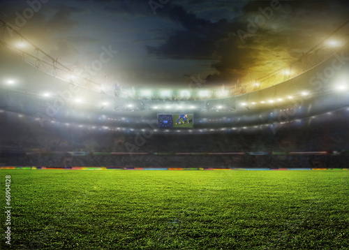 Obraz na płótnie canvas trzyczęściowy "tryptyk" Stadion