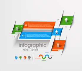 Wall Mural - Business Infographic Vector Background.