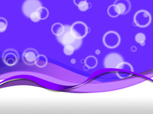 Purple Bubbles Background Means Droplets And Curves.