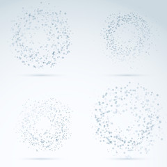 Canvas Print - Drop design elements - transparent particles