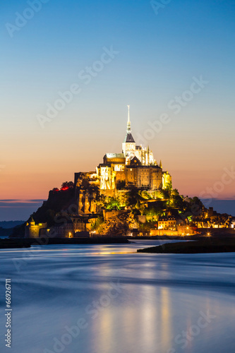 Fotoboard na płycie Mount Saint Michele, Francja