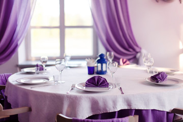 Sticker - tables set for meal