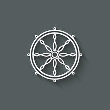 Dharma Wheel Design Element