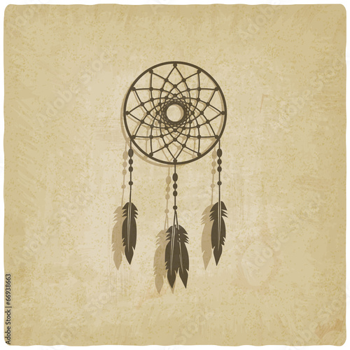 Obraz na płótnie canvas Dreamcatcher stare tło