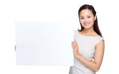 Poster - Business woman with blank board