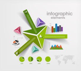 Wall Mural - Business Infographic Vector Background.