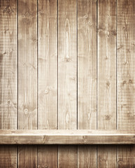 Wall Mural - Wooden shelf