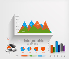 Canvas Print - Business Infographic Vector Background.