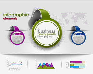 Wall Mural - business modern design infographic vector banner background.