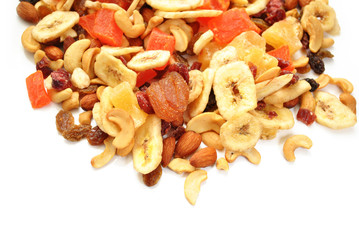 Fruit and Nut Trail Mix with Room for Copy Space