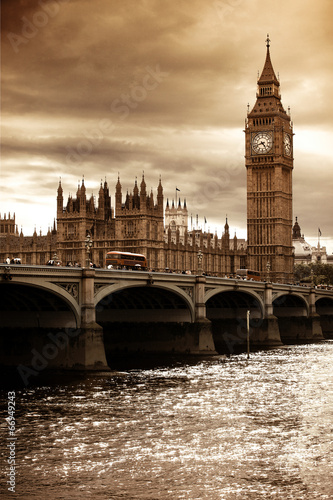 Board z aluminiowym obramowaniem Londyn big ben