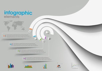 Wall Mural - Business Modern Design Infographic Vector Banner Background.