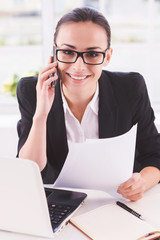 Wall Mural - Confident businesswoman at work.