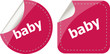 baby word on stickers button set, label