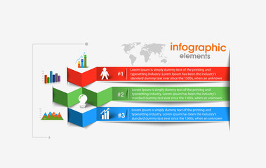Canvas Print - Business Modern Design Infographic Vector Banner Background.