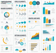 Large Infographic Vector Elements Template Designers Collection