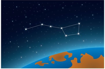 Wall Mural - constellation ursa major