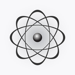 Sticker - Abstract model of the atom on light gradient background