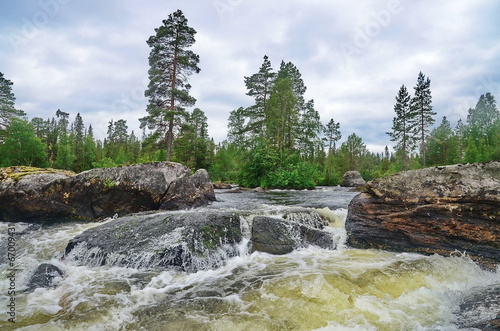 Naklejka samoprzylepna Rzeka pista, Karelia
