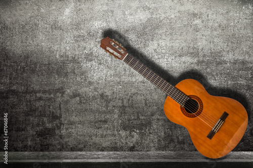Fotoboard na płycie Gitara akustyczna w tle grunge