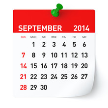 September 2014 - Calendar