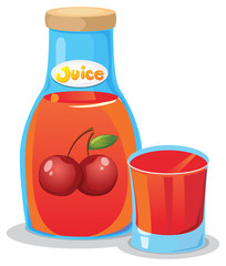 Sticker - A bottle of cherry juice