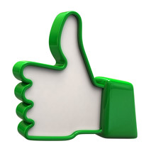 Illustration Of Green Thumbs Up Icon
