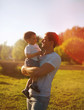 © guas - Beautiful evening sunset, happy father and son, summer, sunny ph