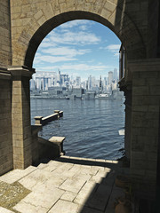 Wall Mural - View from the Old Town to the Future City