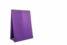 Purple Blank Paper Desk Spiral Calendar