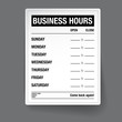 Business hours vector template