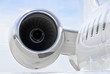 Running Jet Engine on luxury private jet aircraft - Bombardier