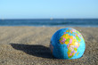 Globe Earth on the Beach