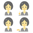 © tibori - スーツの女性　表情　案内　困惑　おすすめ　笑顔