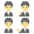 © tibori - スーツの男性　表情　おすすめ、案内、笑顔、困惑