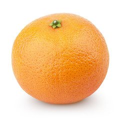 Single Mandarin Orange (Tangerine) - citrus fruit on white